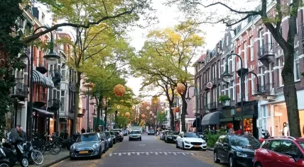 Cars parked in Amsterdam