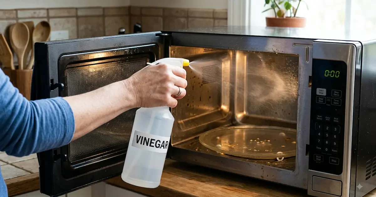 De eenvoudige truc met witte azijn om je magnetron in minuten te reinigen