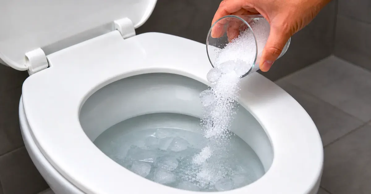De eenvoudige truc met zout en ijs om uw toilet hygiënisch schoon te houden