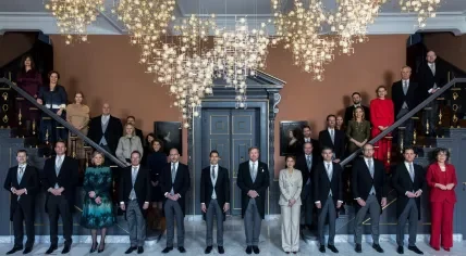 King Willem-Alexander with the Jetten I Cabinet after swearing in the new Ministers and State Secretaries on 23 February 2026