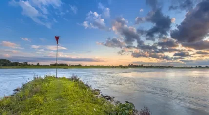 Pier to prevent erosion in the Rhine river